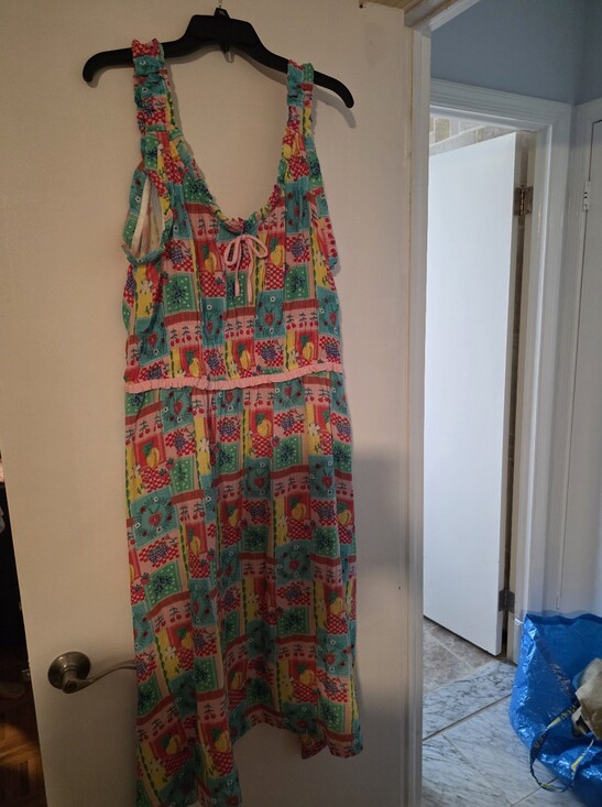 Ruffle Butts Dresses & Skirts - Ruffle Butts Multicolor Patchwork Tie-Front Sundress